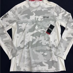 Polo Sport Ralph Lauren PSXV White Camo Long Sleeve Shirt Men’s Size Large